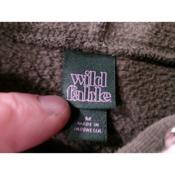 Wild Fable Hoodie Women Medium Green Cropped Pullover Causal Streetwear Y2K Crop - Picture 6 of 9